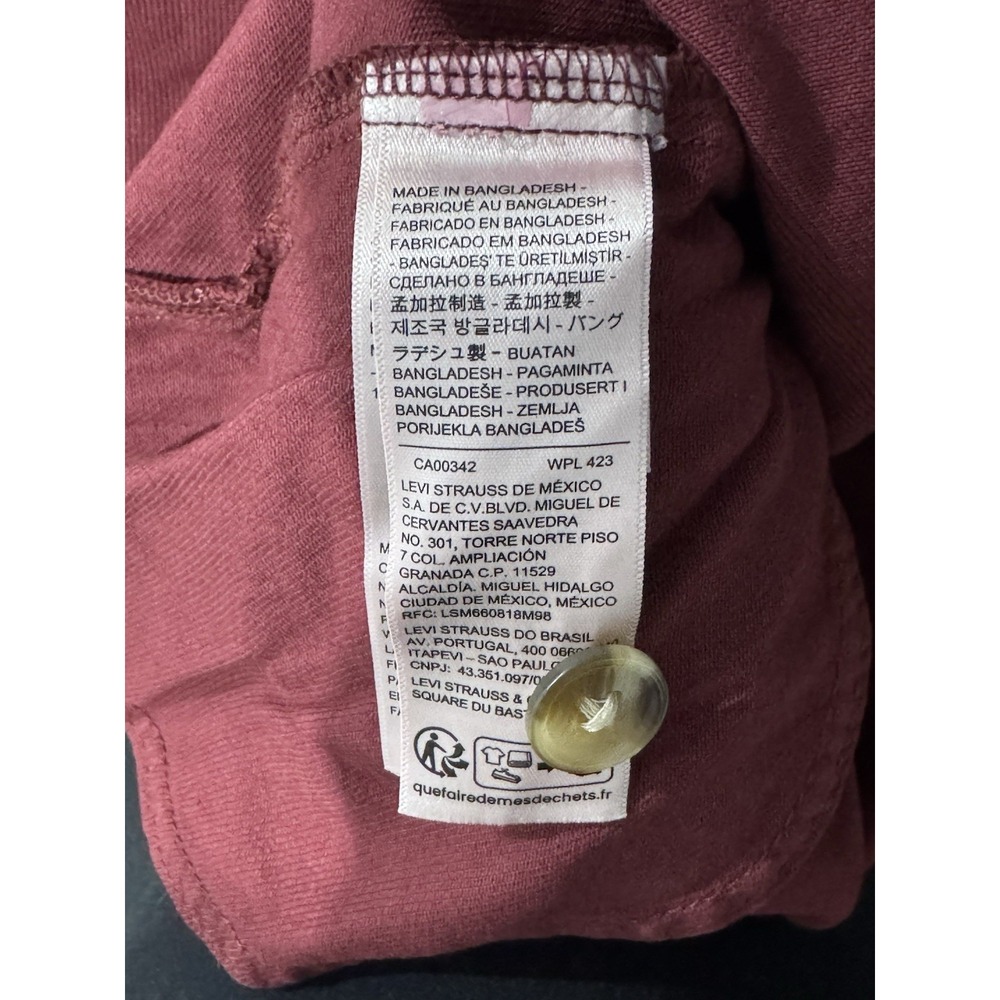 Levi's Women's Burgundy Relaxed Fit Western Button Down - Picture 7 of 10